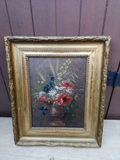 Superbe Huile Sur Toile 19eme Nature Morte ( Italie ??)