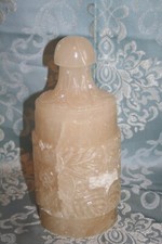 grand pot à pharmacie en albâtre - 2.5 kg - 26 cm de haut Ø 11 cm