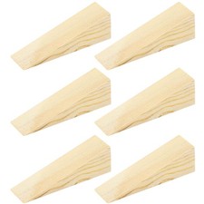 Lot de 6 cales de butée de porte en bois – Antidérapantes, triangulaires, ada...