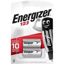 Pile CR123 Lithium 3V lot de 2 piles CR123 Energizer batterie CR123A Photo