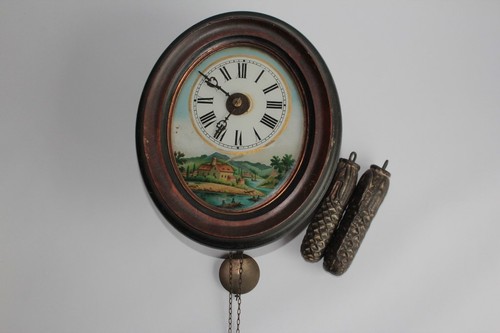 Ancienne horloge murale forêt - ancienne,