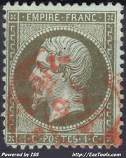 FRANCE EMPIRE N° 19 AVEC CACHET A DATE ROUGE DES IMPRIMÉS A VOIR