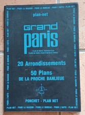 Plan Net GRAND PARIS 50 Plans Proche Banlieue PONCHET 1980