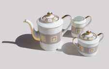 BERNARDAUD LIMOGES - SET CAFE - REF AVENUE - OLIVIER GAGNERE ERA 1980