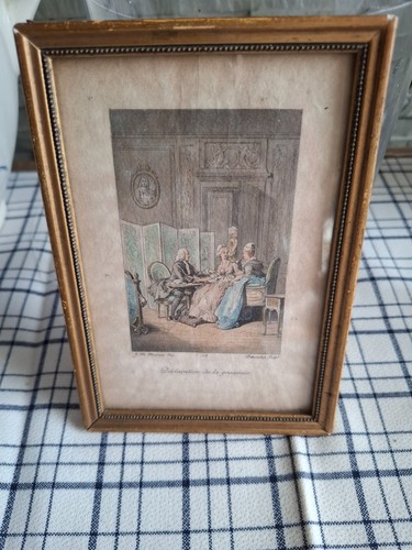 Petite gravure ancienne - 1,
