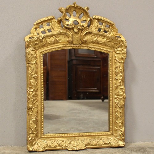 Miroir doré époque louis - miroir,