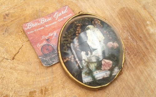 Reliquaire medaillon verre - reliquaire,
