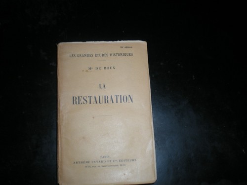 Livre restauration - livre,