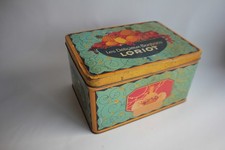 Boîte tôle lithographiée bonbons Loriot Strasbourg (64736)