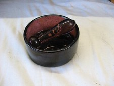 Très beau mortier pilon en verrerie bullé de Biot couleur violet