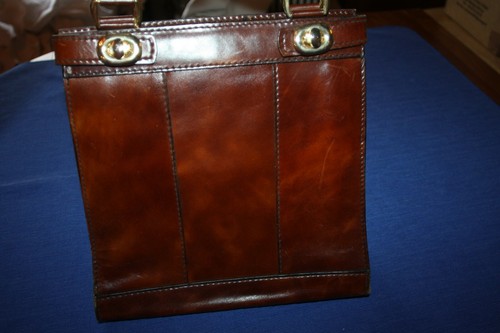 Sac main cuir marron - à,