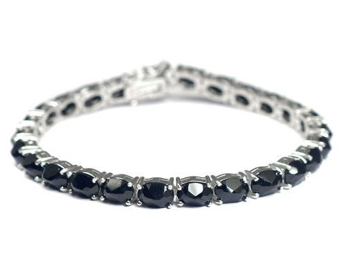 Bracelet spinelle noir naturel