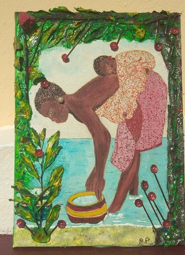 Peinture huile femme - peinture,