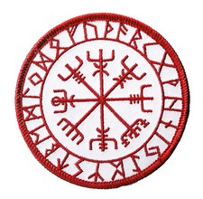 Ecusson patche Vegvisir symbole Viking patch Vikings brodé thermocollant 