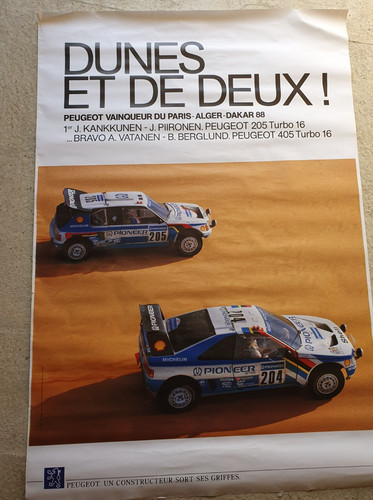 Affiche peugeot sport - peugeot, rallye