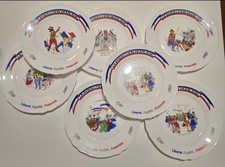 Magnifique Lot 6 assiettes Années 80 Revolution Francaise 1789-1989  Arcopal