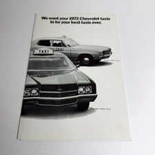 CHEVROLET 1972 CAB TAXI / 8p small folder brochure / US