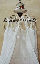 Vintage Antique French gilt bronze and ceramic ciel de lit, bed canopy, couronne