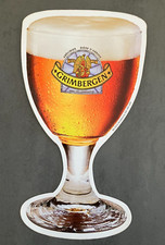 Réf 19 - GRAND AUTOCOLLANT STICKER verre de bière GRIMBERGEN - 17 cm x 30 cm