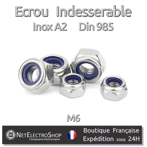 écrou frein hexagonal - Écrou,