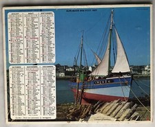 Calendrier almanach ptt 1977 - calendrier,
