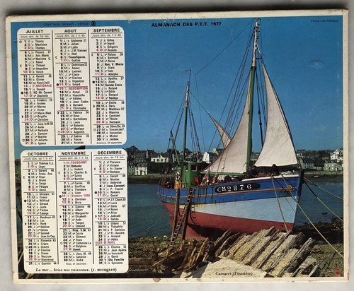 Calendrier almanach ptt 1977 - ptt,