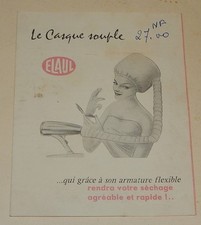 Dépliant publicitaire Le CASQUE souple ELAUL pour séchage rapide - Vintage 60'