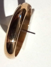 ALLIANCE en plaqué or pour mariage, demi jonc, neuve