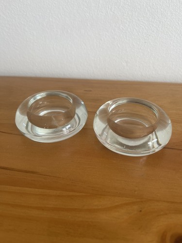 Lot bougeoirs en verre - de,