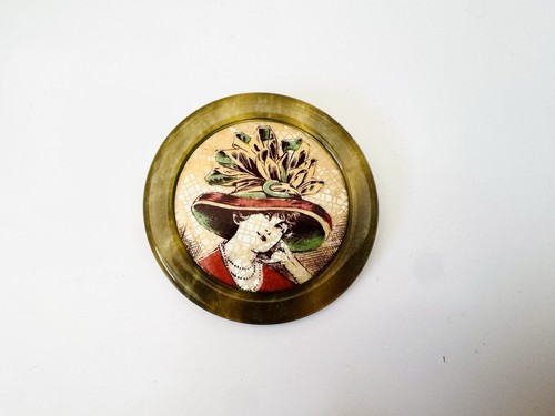 Broche portrait sérigraphié