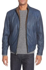 Veste en cuir véritable homme