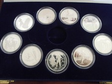 9 Monnaies Argent 100 Francs J O Albertville 92 + Cert.+ETUI INDIV.+2 Coffrets