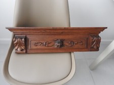 FRONTON ANCIEN EN BOIS MASSIF SCULPTE MEUBLE ANTIQUE FRENCH WOOD PEDIMENT