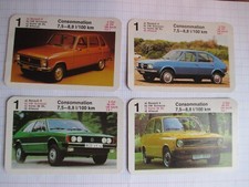 4 Cartes  collection ancienne voiture