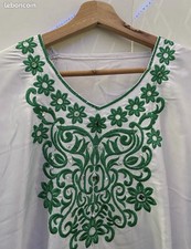 Caftan marocain blanc brodé - caftan,