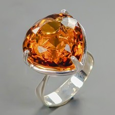 Bague quartz citrine naturelle