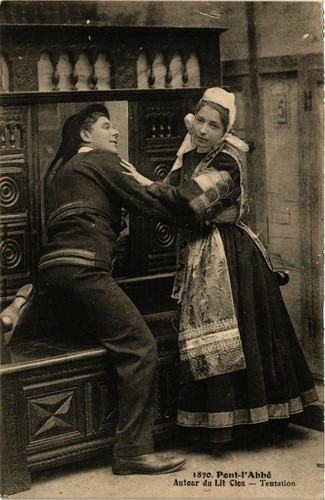 Cpa pont abbe autour - l'abbe, du