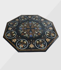 42 " Marbre Centre Table Haut Handmade Demi Précieux Pierres Travail Décor