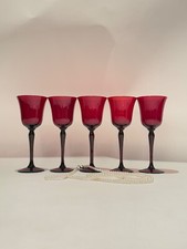 5 verres rouges à pied - 28