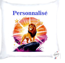 Housse de Coussin Roi Lion. Personnalisé avec un prénom..