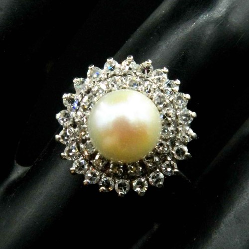 O960 bague rétro blanc - o960-,