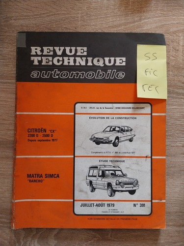 Revue technique matra simca - revue,