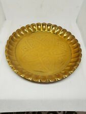 joli petit plat ou plateau marocain dinanderie en cuivre repoussé 