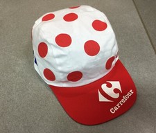 CASQUETTE CAP VELO CYCLISME MAILLOT A POIS GRIMPEUR TOUR DE FRANCE CARREFOUR N°2