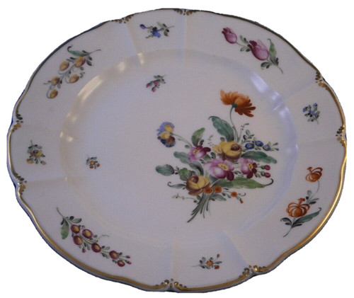Assiette florale porcelaine - assiette,