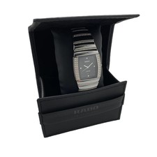 Rado Sintra Jubile 30mm Céramique Diamants Biseau Cadran Noir Montre Quartz