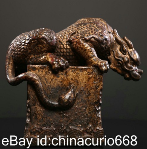 Old chinese bronze gilt - 6.2",