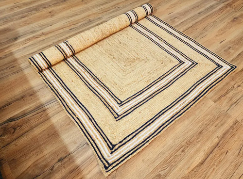 Tapis jute naturel tressé - en,