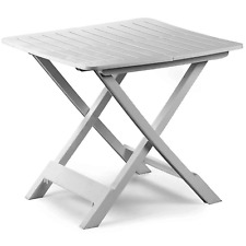 Table En Plastique Grande Pliable De Jardin Plage Extérieur 80×72×70h Cm Blanc