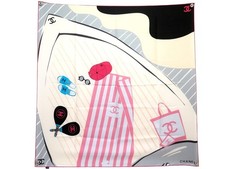 NEUF FOULARD CHANEL RAQUETTES